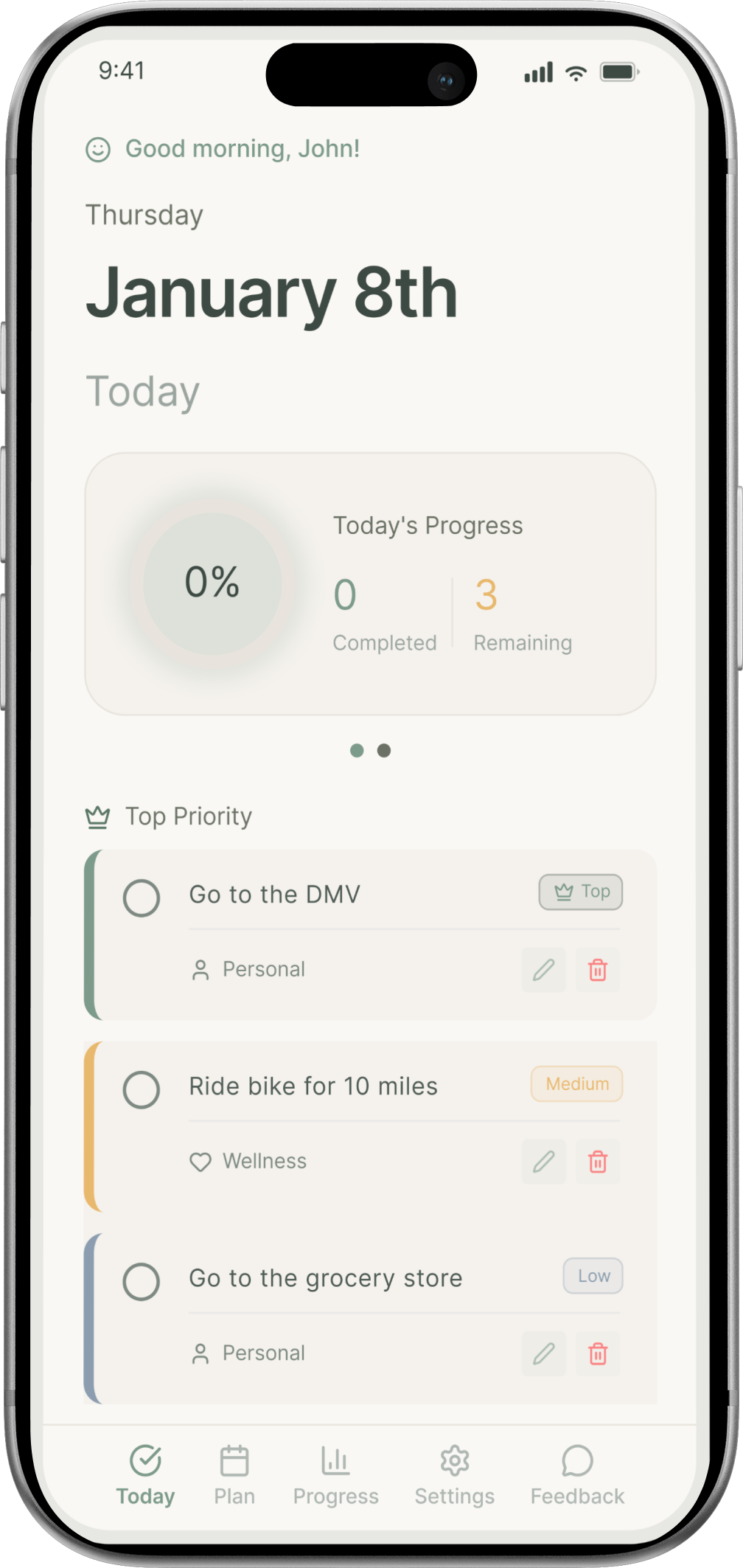 Today View Screenshot